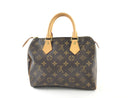 LOUIS VUITTON SPEEDY 25 HANDBAG MONOGRAM, BROWN - DARK, CANVAS