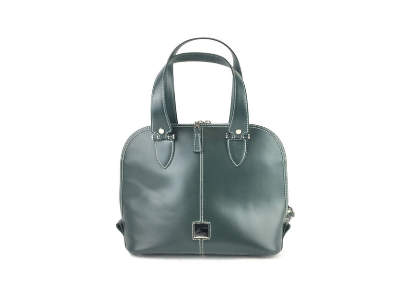 DOONEY & BOURKE GREEN SMOOTH LEATHER SATCHEL