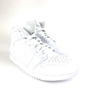 NIKE JORDAN 1 MID TRIPLE WHITE SNEAKERS SIZE 9.5