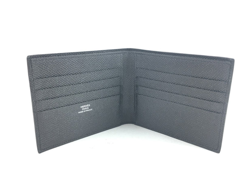 HERMÈS EPSOM CALFSKIN PORTEFEUILLE MC2 COPERNIC WALLET BLACK