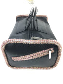 CHANEL VINTAGE BLACK CALSKIN BOWLER BAG