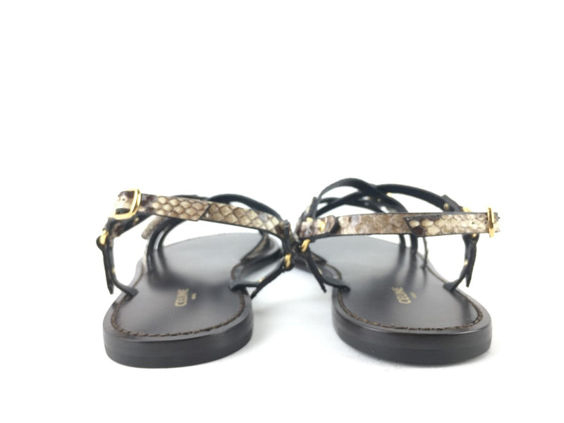 CÉLINE TASSELS PYTHON SANDALS