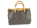 LOUIS VUITTON MONOGRAM PALLAS MM SHOULDER BAG SAFFRON