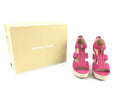 MICHAEL KORS SUEDE DAMITA WEDGE SANDALS PINK SIZE 7