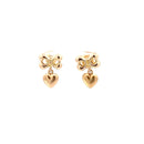 GOLD HEART DANGLE EARRINGS 1.71G 14K-Y/G