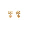 GOLD HEART DANGLE EARRINGS 1.71G 14K-Y/G