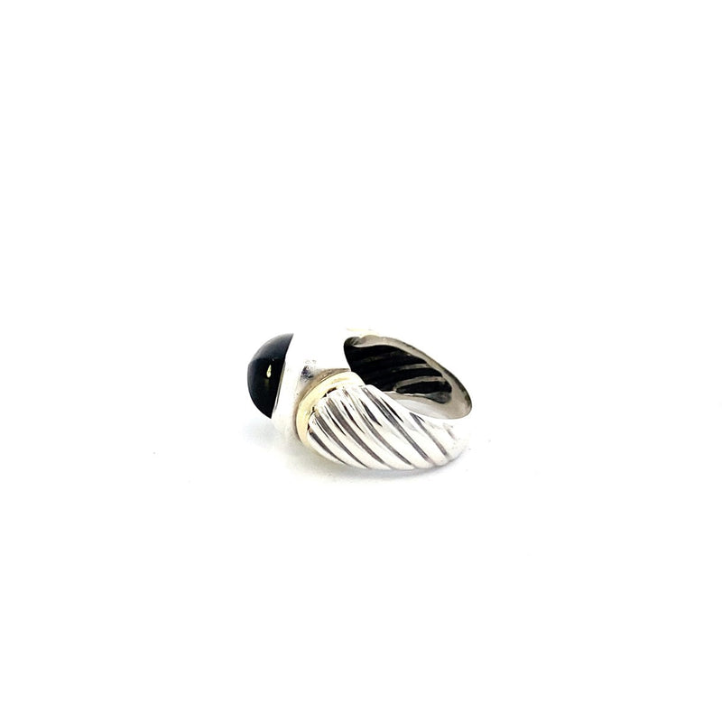 David Yurman Black Onyx Sterling 18kt Ring 8.92g