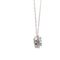 DIAMOND & AQUAMARINE NECKLACE 1.24G 14K-W/G, 1-PEAR CUT AQUAMARINE 0.27CTW, 21-R