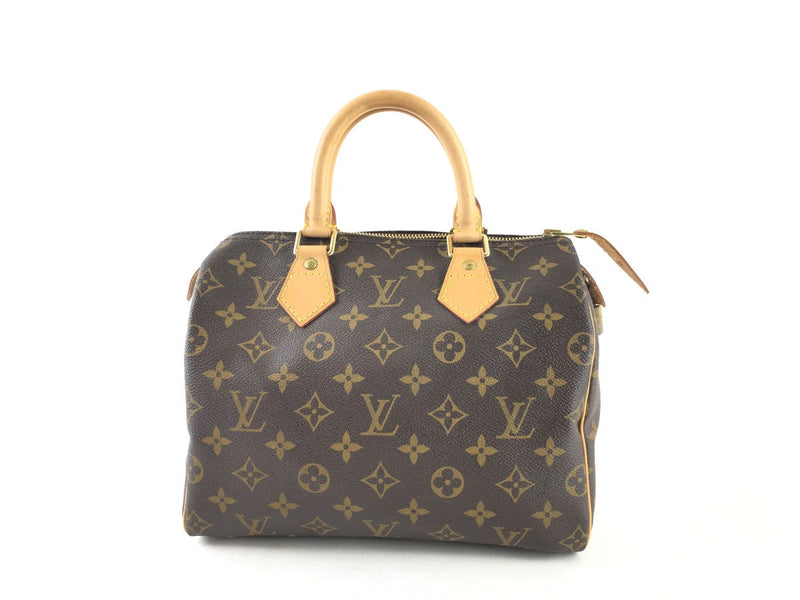 LOUIS VUITTON SPEEDY 25 HANDBAG MONOGRAM, BROWN - DARK, CANVAS