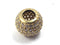 Pandora Gold CZ Pave Ball Charm 14K Yellow Gold 2.35g