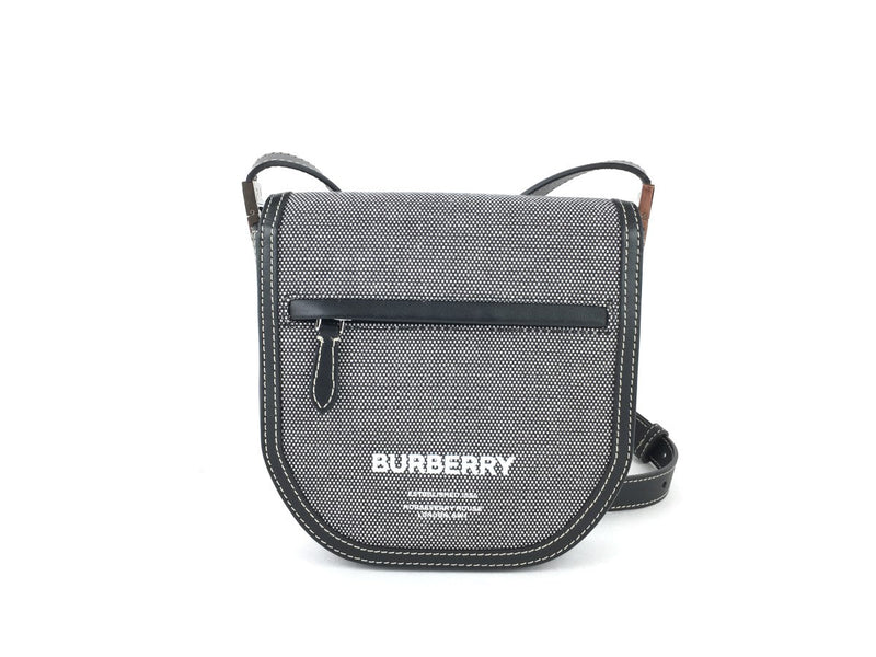 BURBERRY GREY MINI HORSEFERRY OLYMPIA MESSENGER BAG, SERIAL NUMBER ITFUODI9IMP,