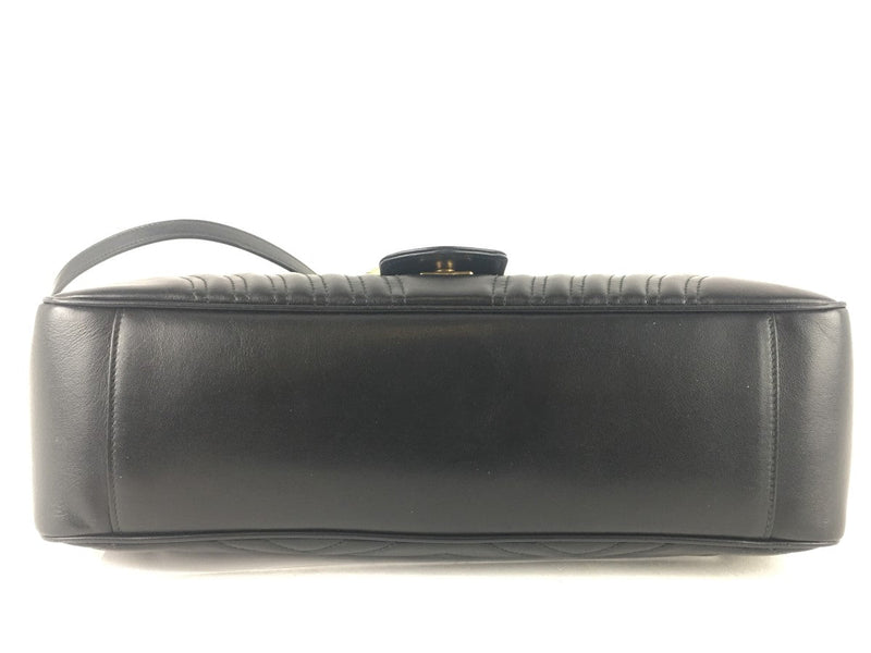 GUCCI GG MARMONT SMALL TOP HANDLE BAG BLACK