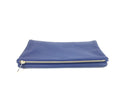 L.K. BENNETT LEATHER FOLDING CLUTCH IN BLUE