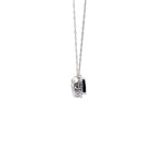 DIAMOND & SAPPHIRE NECKLACE 1.24G 14K-W/G, 35-PEAR CUT SAPPHIRE 0.40CTW, 21-ROUN