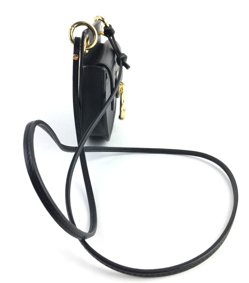 CHLOE MINI TESS LEATHER CROSSBODY BAG BLACK