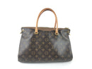 LOUIS VUITTON MONOGRAM CANVAS PALLAS BAG BROWN