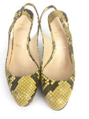 CHRISTIAN LOUBOUTIN PYTHON HORATIO 120 SLINGBACK PUMPS