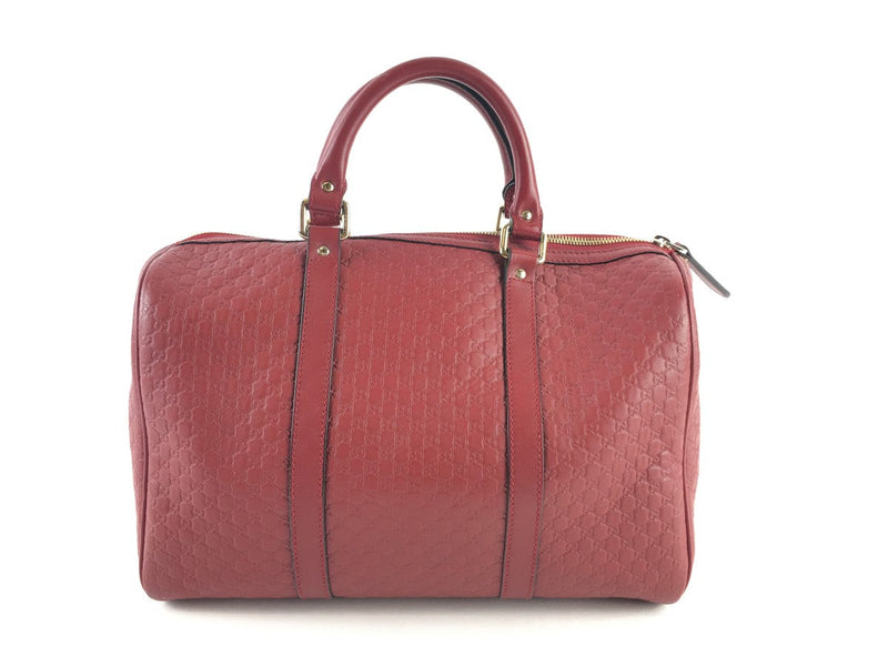 GUCCI MICROGUCCISSIMA MEDIUM JOY BOSTON SATCHEL RED