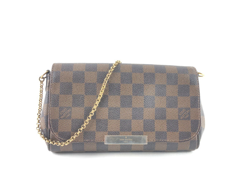 LOUIS VUITTON DAMIER EBENE FAVORITE MM SHOULDER BAG